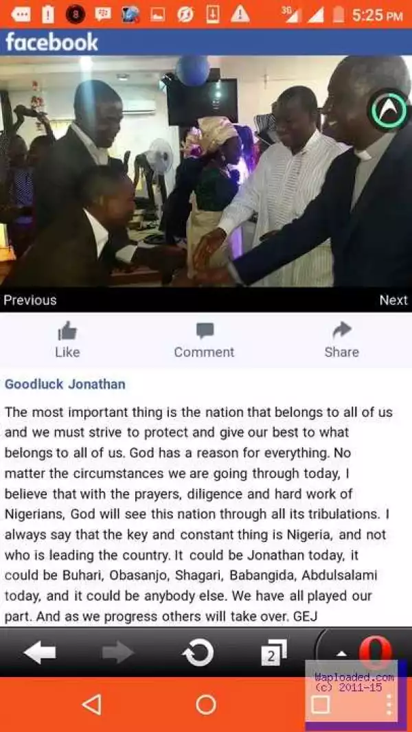 What Ex-President Jonathan Said To Nigerians About The State Of The Nation (Snapshot)